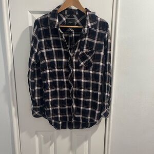 Rails Navy and White Plaid Shirt